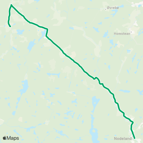 AKT - Agder kollektivtrafikk Finsland-Nodeland map
