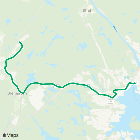 AKT - Agder kollektivtrafikk Nattbuss Songdalen map
