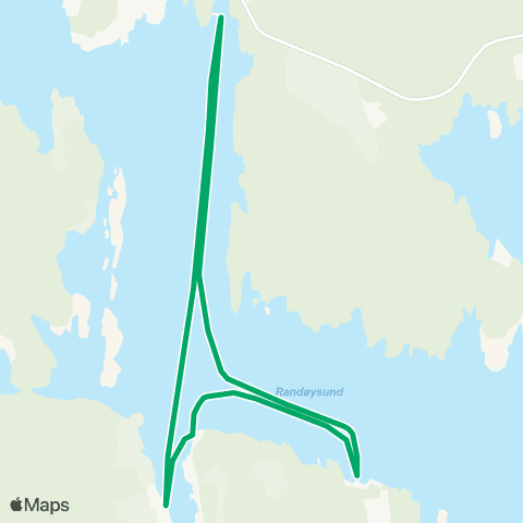 AKT - Agder kollektivtrafikk Kongshavn-Randøyane map