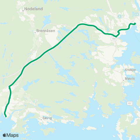 AKT - Agder kollektivtrafikk Kristiansand - Høllen map