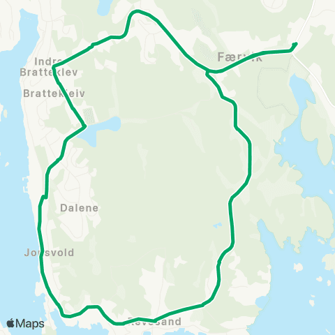 AKT - Agder kollektivtrafikk Svipp Revesand map