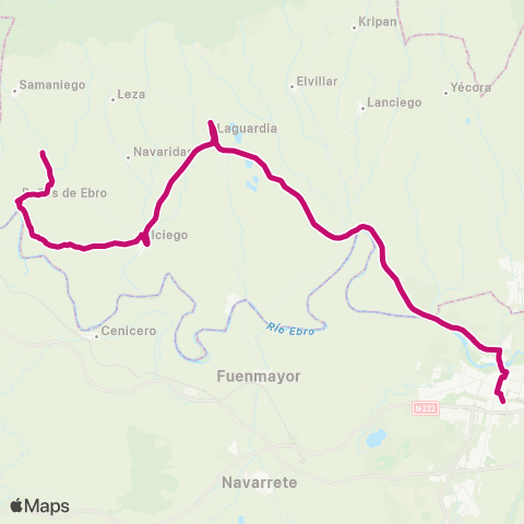 AlavaBus Logroño ↔ Villabuena De Alava-Eskuernaga map