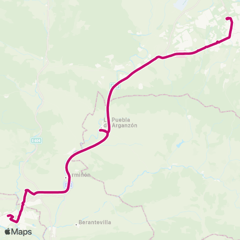 AlavaBus Vitoria-Gasteiz ↔ Miranda De Ebro map