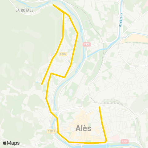 Ales'Y La Royale - Gare routière map