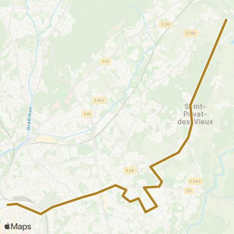 Ales'Y Navette St Privat - Ales Gare routière map