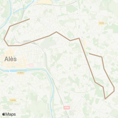 Ales'Y Ales - Desserte Collèges Ales map