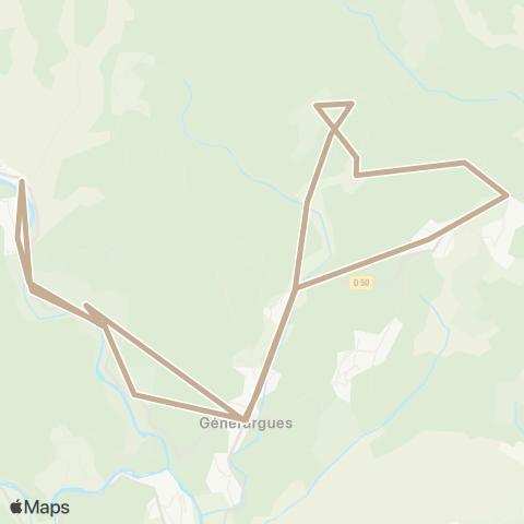 Ales'Y Sirp: Generargues - Mialet - St Sebastien d Aigrefeuille map