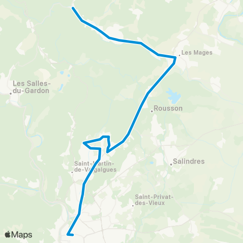 Ales'Y Le Martinet - Ales map