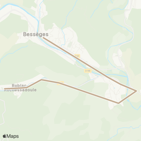Ales'Y École Robiac Rochassadoule et Collège de Bessege map