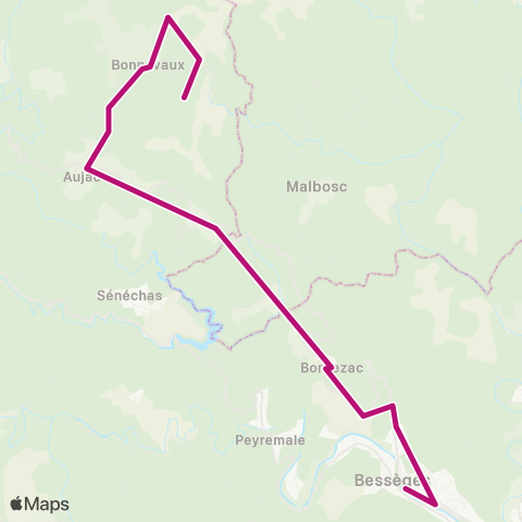 Ales'Y Bonnevaux - Besseges map