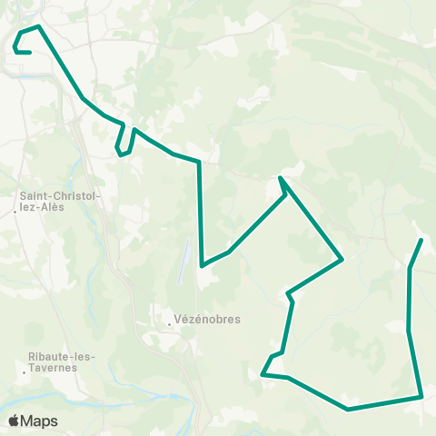 Ales'Y Euzet - Ales map