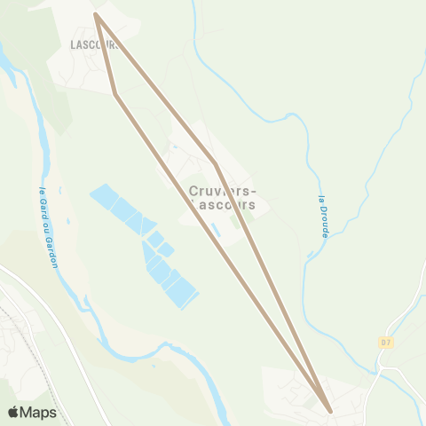 Ales'Y Sirp: Cruviers Lascours map