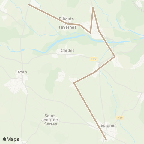 Ales'Y Desserte Collège de Ledignan map