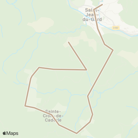 Ales'Y Ste Croix de Caderle - St Jean du Gard map