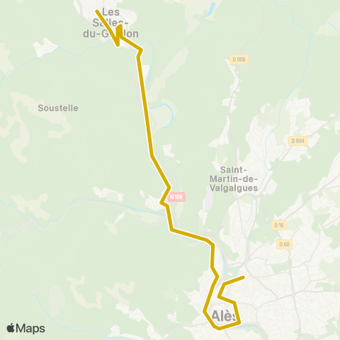 Ales'Y La Grande Combe - Ales map