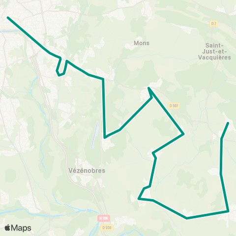 Ales'Y TAD Euzet - Ales map