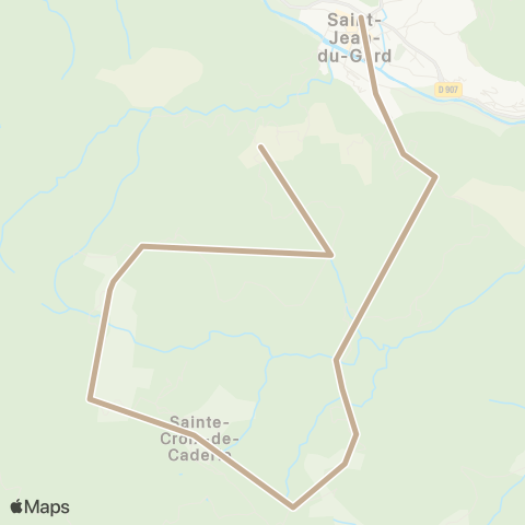 Ales'Y TAD Ste Croix de Caderle - St Jean du Gard map