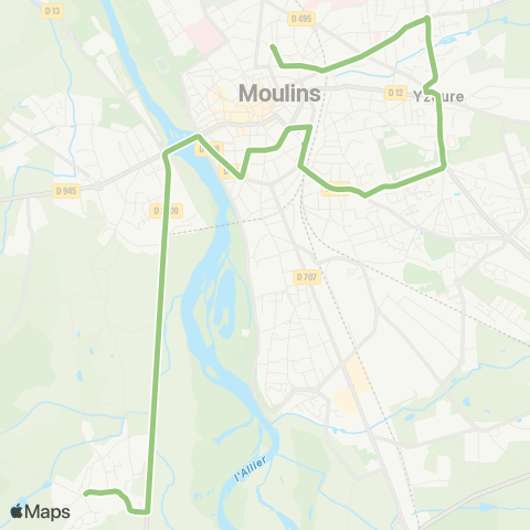 Aléo Bressolles Les Plantes - Yzeure Parking Grillet map