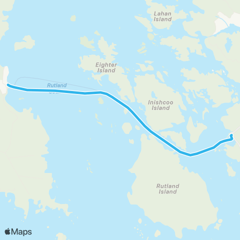 Arranmore Red Ferry Ailt an Chorráin - Árainn Mhór map