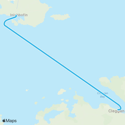 Inishbofin Ferry Cleggan - Inishbofin map