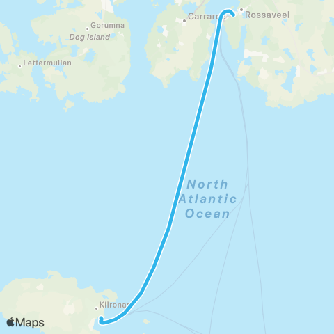 Aran Island Ferries Ros an Mhíl - Inis Mór map