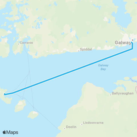 Aran Island Ferries Galway Docks - Inis Mór map