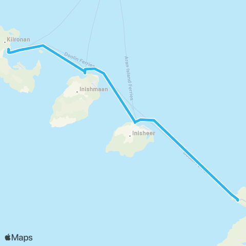 Doolin Ferry Doolin - Inis Mór map