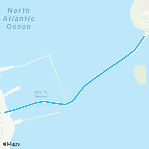 Valentia Island Ferry Reenard Point - Knightstown map