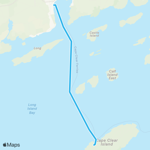 Cape Clear Ferries Schull - Cléire map