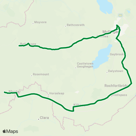 Allen's Bus Hire Ballymore - Moate map