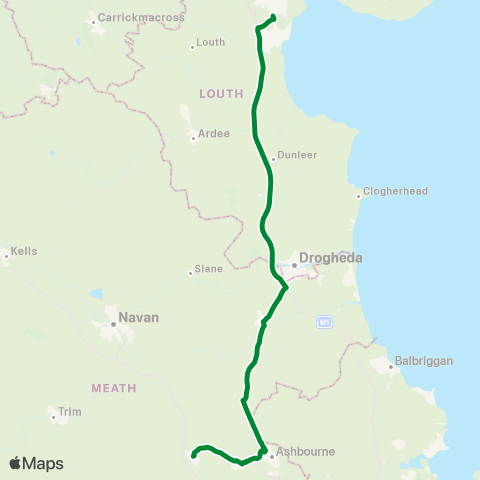 Royal Breffni Tours Ltd Dunshaughlin - Dundalk map