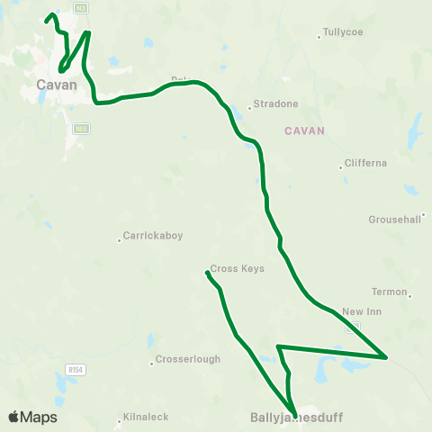 Seamus O'Reilly Crosskeys - Cavan map