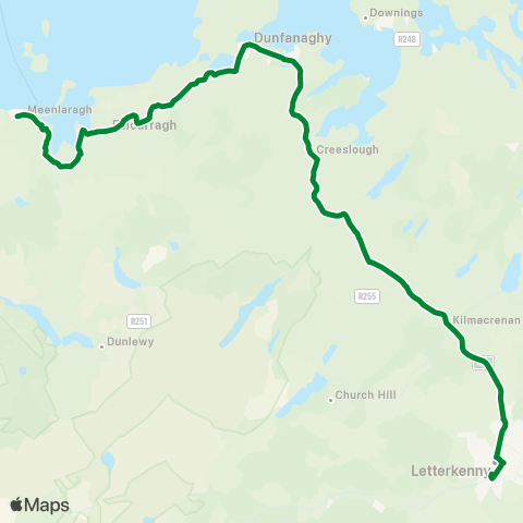 Mangan Tours Mín Lárach - Letterkenny map