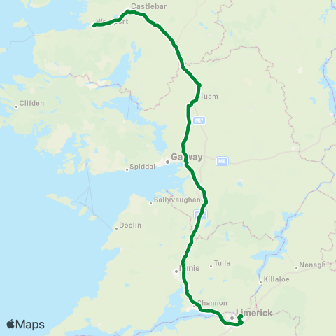 Michael Moran Westport - Limerick map