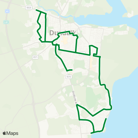 Halpenny Transport Blackrock - Dundalk map