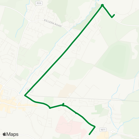 Kennedy Coaches Manor West - Mtu Kerry map