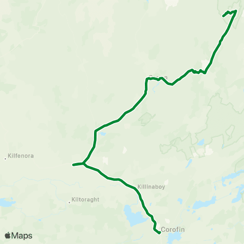 Burren and Cliffs Explorer Corofin - Slieve Carran map