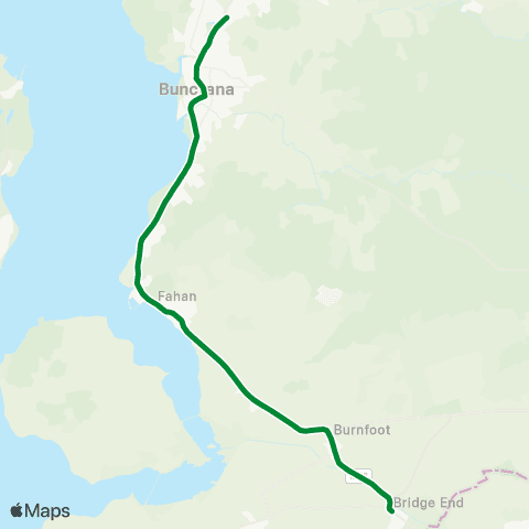 McGonagle Bus and Coach Ltd. Buncrana - Derry map