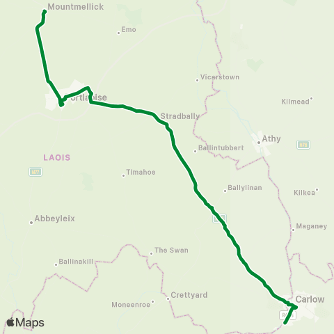 Martley's Mountmellick - Carlow map