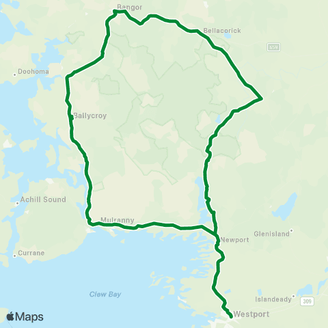 Wild Nephin National Park Ballycroy map