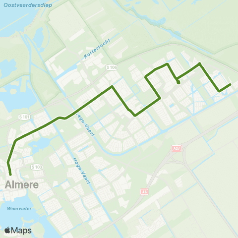AllGo Lijn M2 (Buitenmetro) Stat. Centrum - Striphelden map