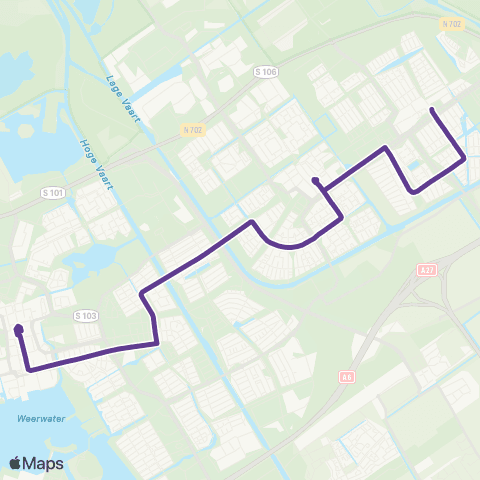AllGo Lijn M7 (Parkmetro) Stat. Centrum - Oostvaarders map