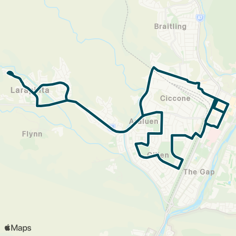 ALIC Gillen, Araluen, and Larapinta  map