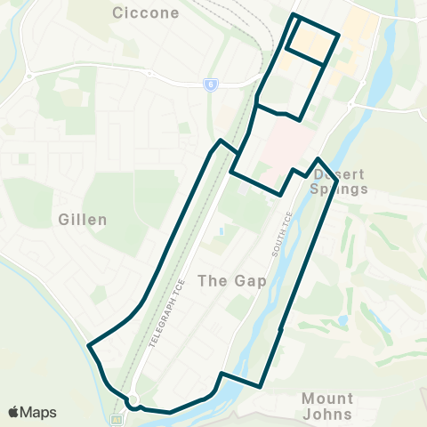 ALIC Gillen and Alice Springs Hospital map