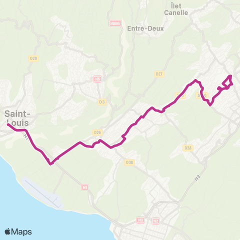 Alternéo SIDR Ravine-des-Cabris TCSP Gare St-Louis map