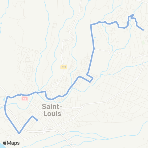 Alternéo Mairie La Rivière Ruisseau Gare St-Louis map