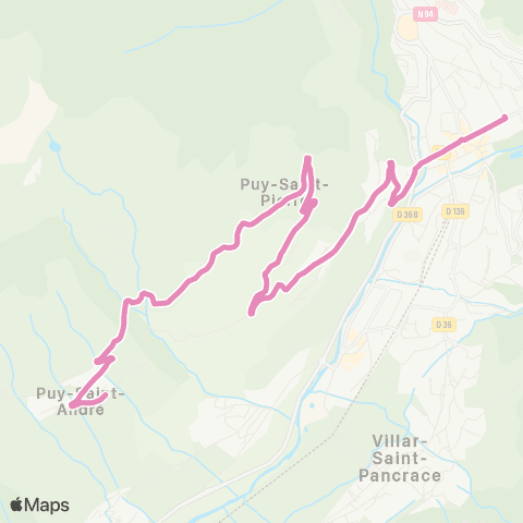 Altigo - Scolaires Puy-Saint-André - Briançon map