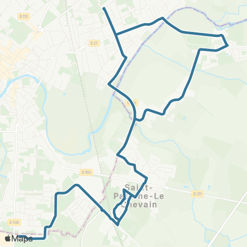 Altobus - Scolaires St-Paterne / le Chevain / St-Exupéry / M. de Navarre map