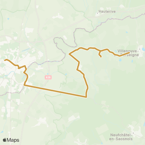 Altobus - Scolaires Villeneuve-en-Perseigne / Alain map