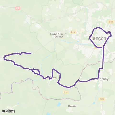 Altobus - Scolaires Mieuxcé / Alençon map